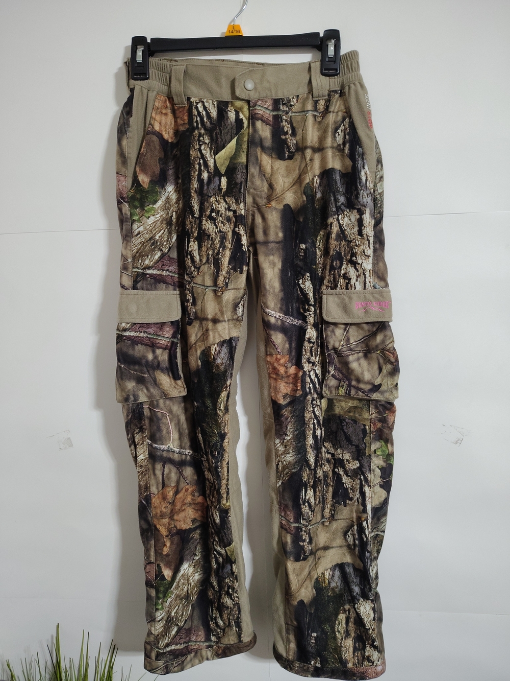 Camo Cargo Track Pants - Realtree-Inspired Brown/Green. -M